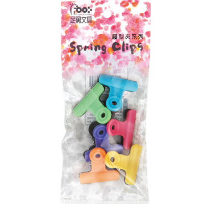 足勇 NO.32064 吊袋塑膠圓型小夾 6支 / 包 