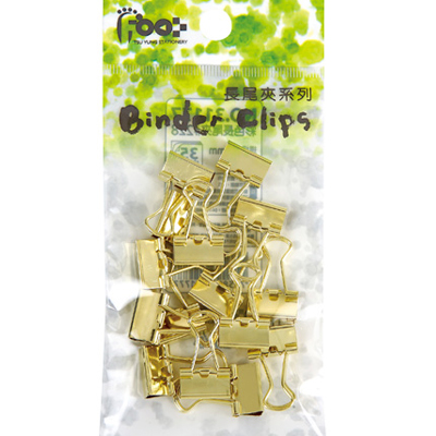 足勇 NO.31188 吊袋裝金色長尾夾#227(13mm) 15支/包 