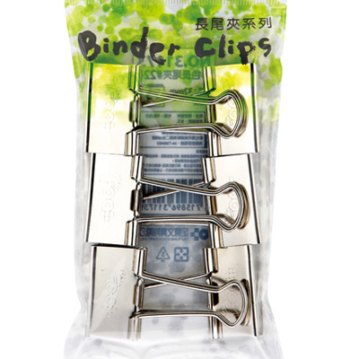 足勇 NO.31192 吊袋裝銀色長尾夾#226(19mm) 10支/包 