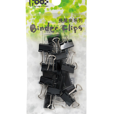  足勇 NO.31184 吊袋裝黑色長尾夾#228(15mm) 15支/包