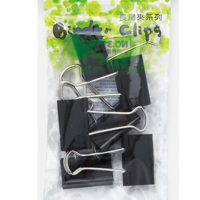 足勇 NO.31180 吊袋裝黑色長尾夾#224(32mm) 6支/包