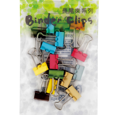 足勇 NO.31176 吊袋裝彩色長尾夾#227(13mm) 15支 / 包 