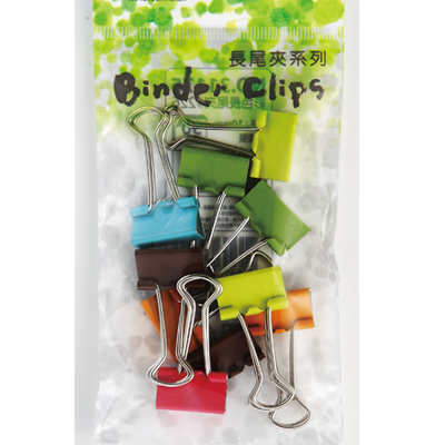 足勇 NO.31175 吊袋裝彩色長尾夾#226(19mm) 10支 / 包 