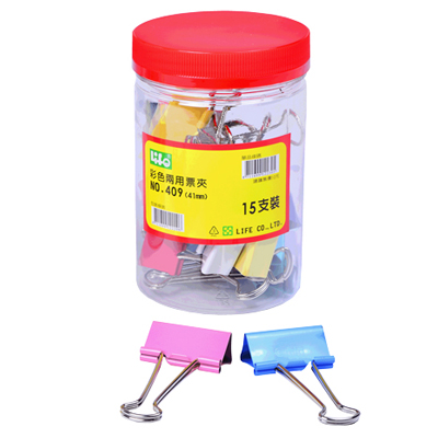 LIFE 徠福 NO.409 彩色兩用票夾(筒裝)41mm -15支裝 / 筒 