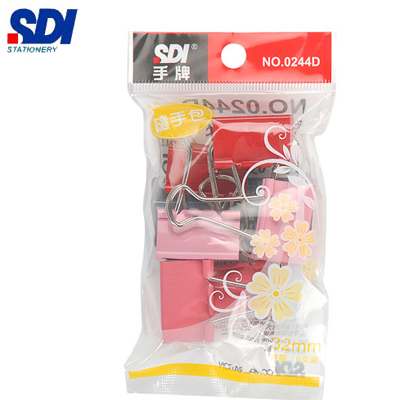 SDI手牌 0244D 32mm 彩色長尾夾- 6支入 / 包