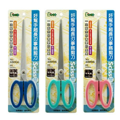 足勇 NO.48006 好幫手超長刃事務剪刀 1支 / 卡