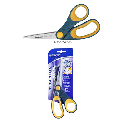 WESTCOTT 威思卡 No.14850 不沾黏鈦銳利彎曲式剪刀 / 支