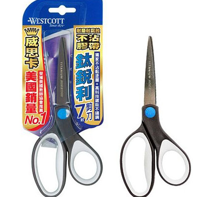 WESTCOTT 威思卡 15884 鈦銳利不沾黏剪刀 / 支