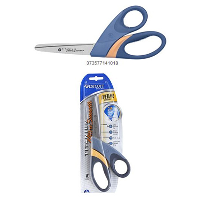 WESTCOTT 威思卡 No.14101 超平滑鈦銳利彎曲式剪刀 / 支  