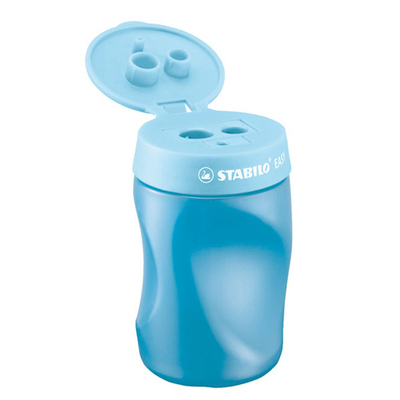 STABILO 德國天鵝 EASYsharpener 3 in 1 人體工學削筆器 (4502/2藍色-右手專用) / 個