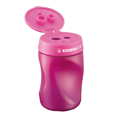 STABILO 德國天鵝 EASYsharpener 3 in 1 人體工學削筆器 (4502/1粉色-右手專用) / 個