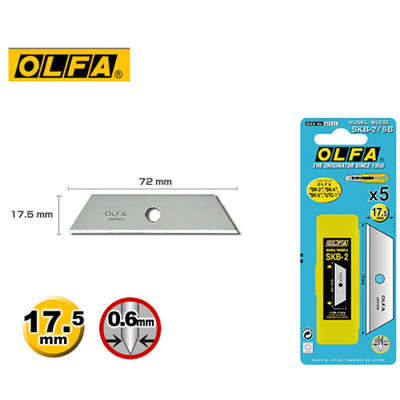 OLFA SKB-2/5B 安全工作刀刀片 (5片入) / 包  