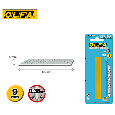 OLFA SAB-10B 30度專業細工刀刀片(10片裝) / 包  