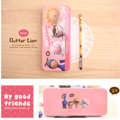 【雄獅】MC005 奶油獅鐵筆盒(粉紅)