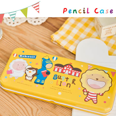 【雄獅】MC009 奶油獅鐵筆盒(黃)