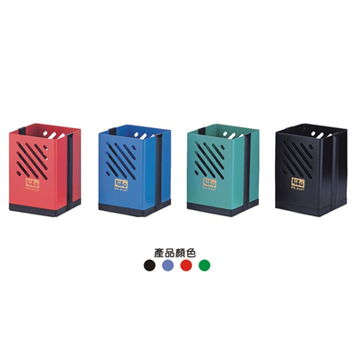 LIFE 徠福 NO.2347 方形筆筒(鐵製7.5X10.5cm)-紅、藍、綠、黑四色 / 個 