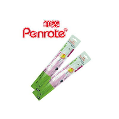 筆樂 KC9101 220mm透明壓條強力磁鐵 20卡/盒 