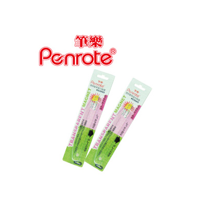 筆樂 KC9095 140mm透明壓條強力磁鐵 20卡/盒