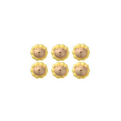 【雄獅】MM202 奶油獅造型磁鐵夾6入/組