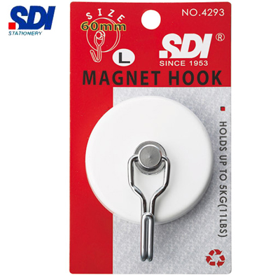 SDI手牌 0293C 超強強力磁鐵掛勾(大) 直徑60mm / 個  