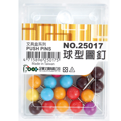 足勇 NO.25017 球型圖釘 / 盒  