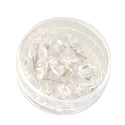 LIFE 徠福 NO.15 美式圖釘(全透明15支入) / 盒