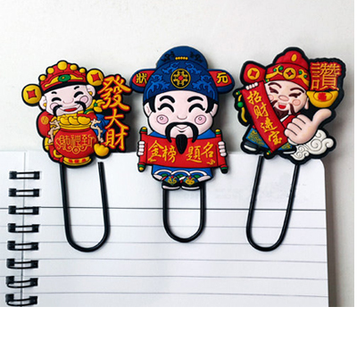 HFPWP 文昌君造型迴紋針書籤 10支(含強力磁鐵) 環保材質 非大陸製