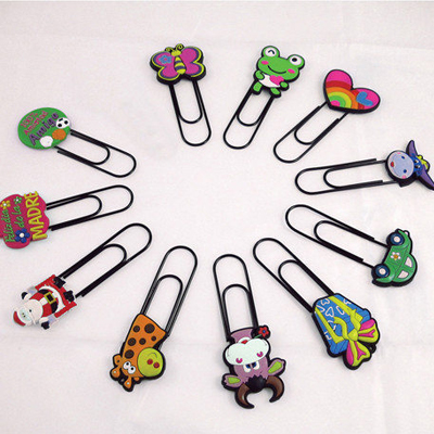 HFPWP 卡通迴紋針書籤(隨機配色) 新潮可愛圖案書籤