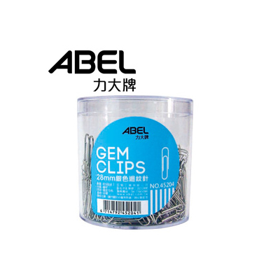 力大 45204 28mm 銀色迴紋針 12筒/盒