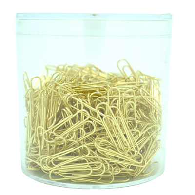 足勇 NO.26015 OA筒裝金色迴紋針 / 筒