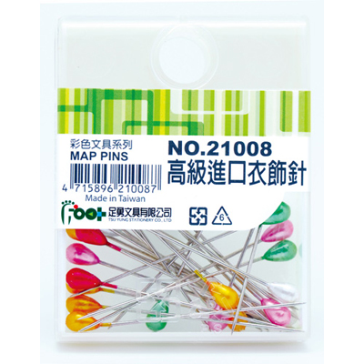 足勇 NO.21008 高級進口衣飾針 / 盒  