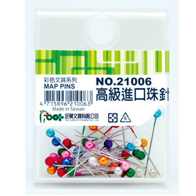 足勇 NO.21006 高級進口珠針 / 盒
