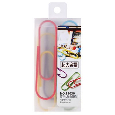 足勇 NO.11030 特特大彩色迴紋針 5支 / 盒