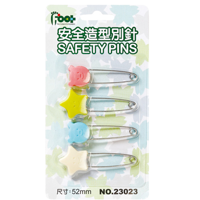 足勇 NO.23023 安全造型別針(52mm) 4支 / 卡