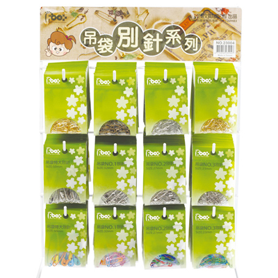 足勇 NO.23004 吊袋別針組(共12款別針) 144包 / 組