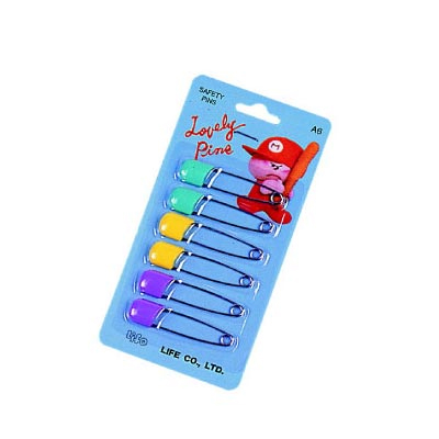 LIFE 徠福 A-6 安全別針(每排12卡72支入) / 盒