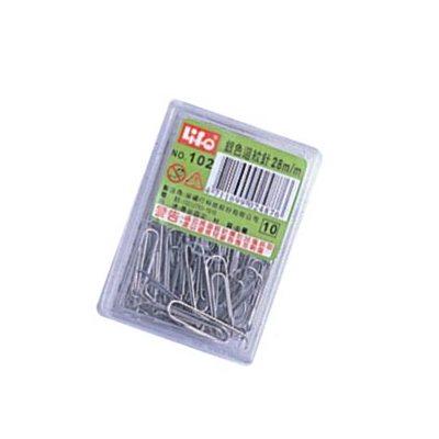 LIFE 徠福 NO.102 銀色迴紋針(28mm70支入) / 盒