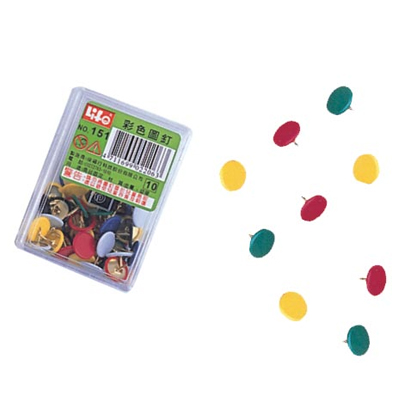 LIFE 徠福 NO.151 彩色圖釘(50支入) / 盒 