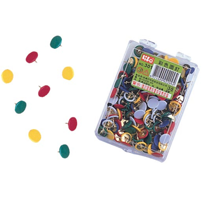 LIFE 徠福 NO.301 彩色圖釘(165支入) / 盒