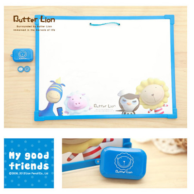 【雄獅】WB-003 奶油獅留言白板(藍)  