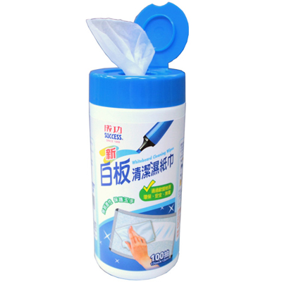 成功 SUCCESS 2012 白板清潔濕巾(大) / 瓶