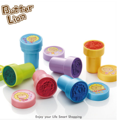 【雄獅】IK-003 奶油獅好好印圓型印章 60入/盒