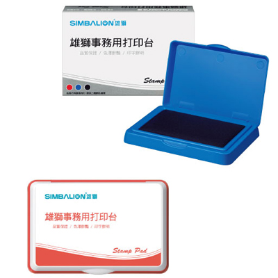 【雄獅】NSP111 事務用打印台大(紅色)  