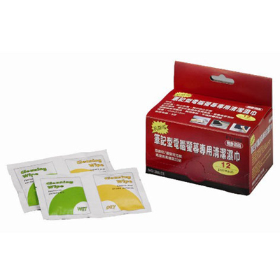 【雙鶖】E-8131 筆記型電腦液晶螢幕濕巾12入/盒 