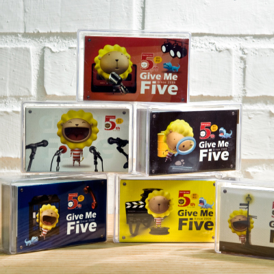 【雄獅】NC-008 奶油獅五週年名片便條盒  