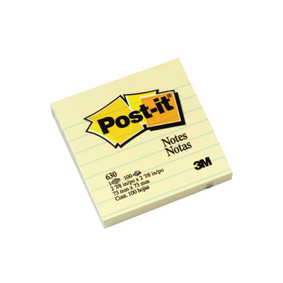 【3M】630 可再貼橫格便條紙系列 黃/本