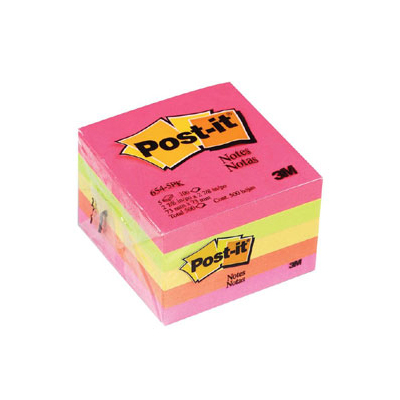 【3M】654-5PK 利貼 可再貼便條紙系列 五色組合5本/包 