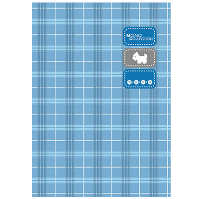  博崴 AM1124 布格紋50K筆記-藍 -5本入 / 包