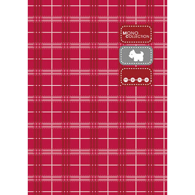 博崴 AM1223 布格紋50K筆記-紅 -5本入 / 包 