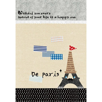 博崴 AF1609 Bonjour 25K加厚筆記-鐵塔 -5本入 / 包